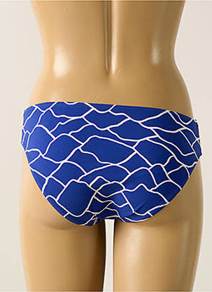 Bas de maillot de bain imprimé fantaisie culotte bleu BELCOR femme