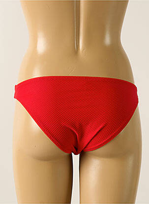 Bas de maillot de bain effet matière satinée culotte rouge ANTIGEL femme