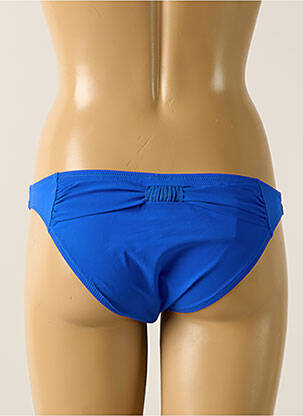 Bas de maillot de bain effet matière satinée culotte bleu ANTIGEL femme