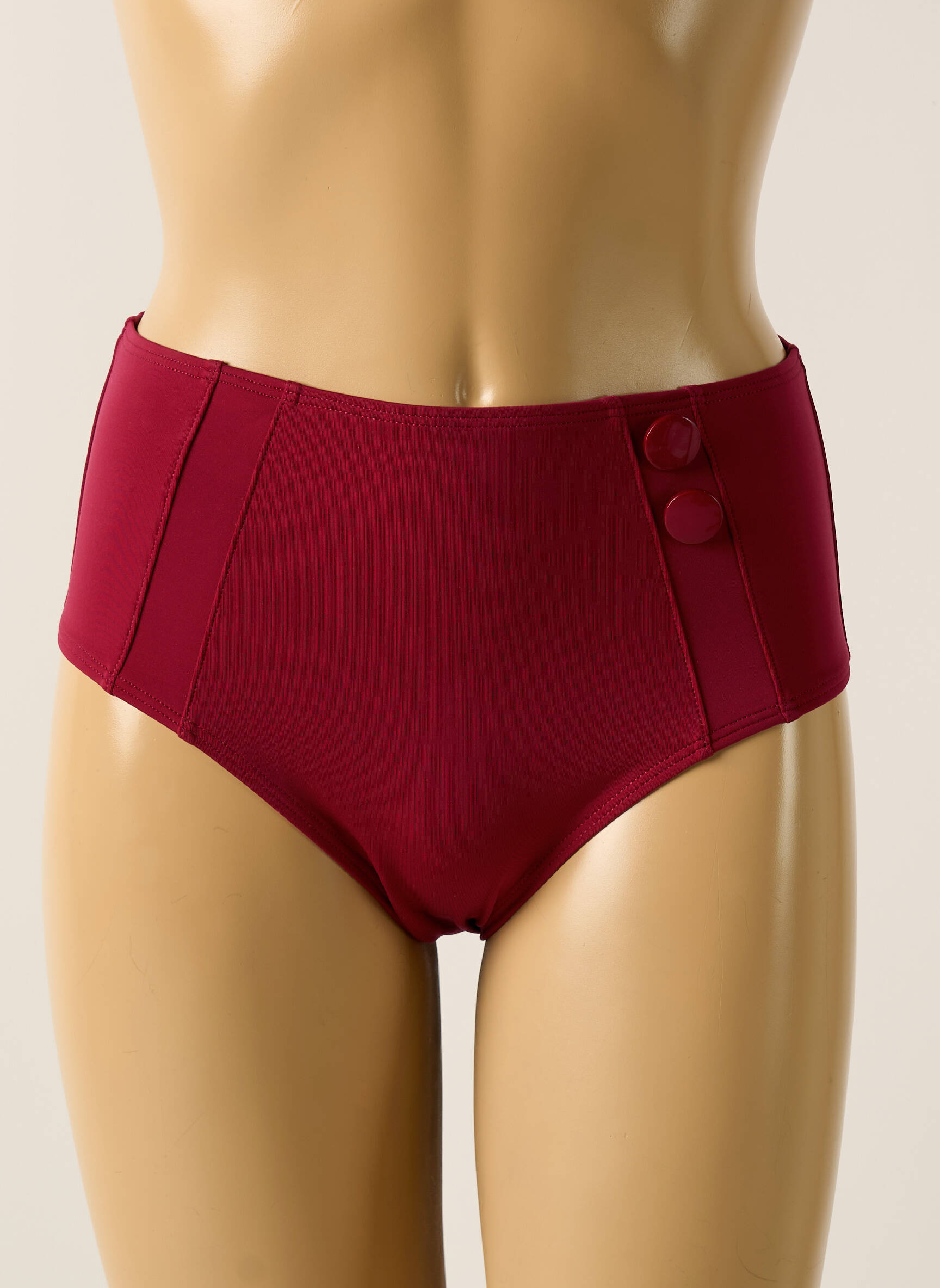 Bas de maillot de bain effet matière satinée culotte rouge SIMONE PERELE femme