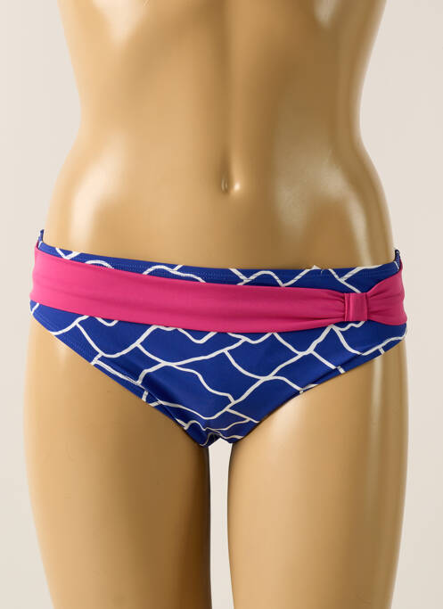 Bas de maillot de bain imprimé fantaisie culotte bleu BELCOR femme
