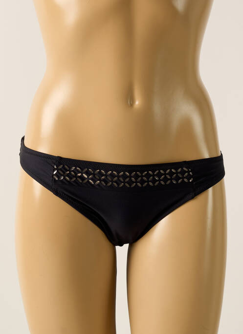Bas de maillot de bain effet matière satinée culotte noir ANTIGEL femme