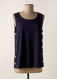 Top coupe fluide sans manche bleu SCORZZO femme