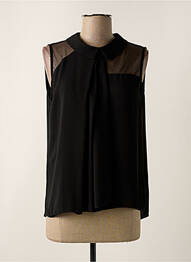 Top coupe fluide sans manche noir RINASCIMENTO femme