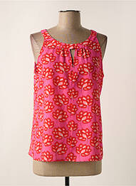 Top coupe fluide sans manche rose SIGNE NATURE femme