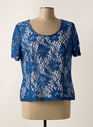 Top manches courtes manches courtes bleu ANNE KELLY femme