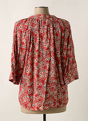 Blouse imprimé fleurs manches 3/4 rouge ANDAM femme