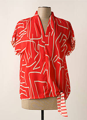 Blouse manches courtes manches courtes rouge SIGNE NATURE femme