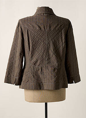 Veste casual epaulette marron CHRISTINE LAURE femme
