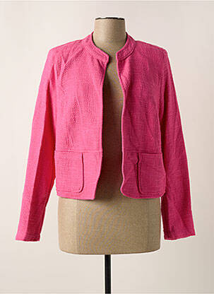 Veste chic col rond rose SIGNE NATURE femme