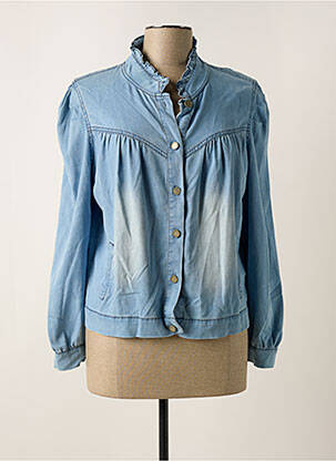 Veste casual poches bleu K-DESIGN femme