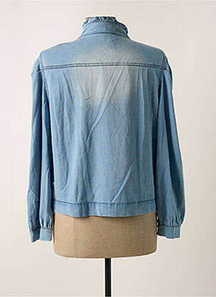 Veste casual poches bleu K-DESIGN femme