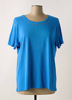 T-shirt bleu I.ODENA pour femme