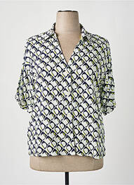 Chemisier manches courtes manches courtes bleu ANDAM femme