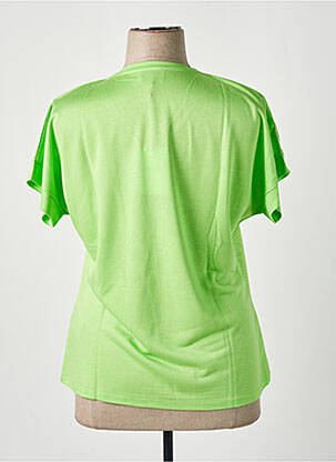 T-shirt coupe droite manches courtes vert LEO & UGO femme