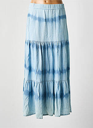 Jupe longue taille haute bleu K-DESIGN femme