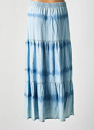 Jupe longue taille haute bleu K-DESIGN femme