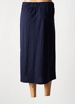 Jupe mi-longue taille haute bleu SCORZZO femme