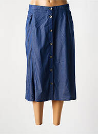 Jupe mi-longue stretch bleu FRANCE RIVOIRE femme