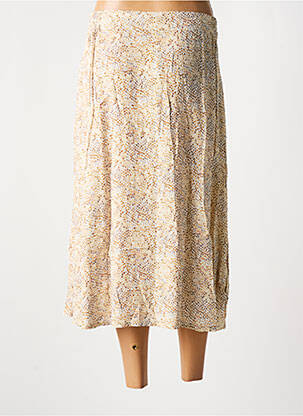 Jupe mi-longue taille haute beige SIGNE NATURE femme