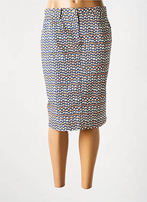 Jupe mi-longue taille haute bleu FRANCE RIVOIRE femme