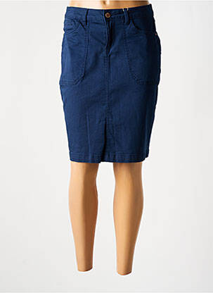 Jupe mi-longue stretch bleu CREAM femme