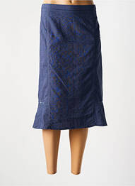 Jupe mi-longue taille haute bleu FRANCE RIVOIRE femme