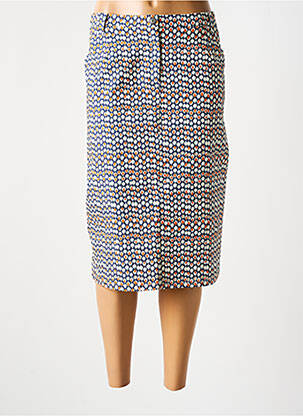 Jupe mi-longue taille haute bleu FRANCE RIVOIRE femme