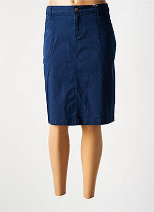 Jupe mi-longue stretch bleu CREAM femme