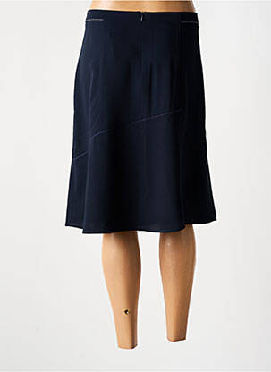 Jupe mi-longue coupe évasée bleu CHRISTINE LAURE femme