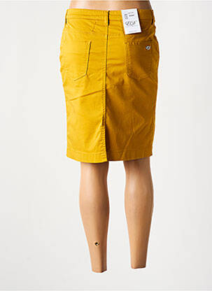 Jupe mi-longue stretch jaune EAST DRIVE femme