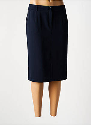 Jupe mi-longue taille normale bleu CHRISTINE LAURE femme