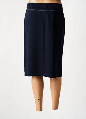 Jupe mi-longue taille normale bleu CHRISTINE LAURE femme