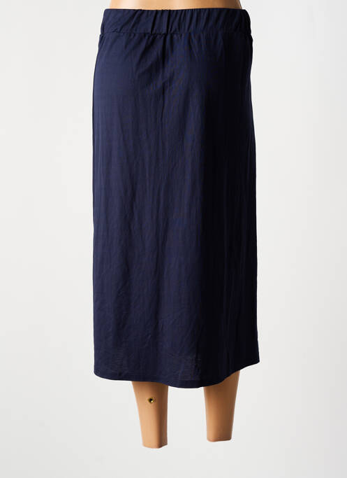 Jupe mi-longue taille haute bleu SCORZZO femme