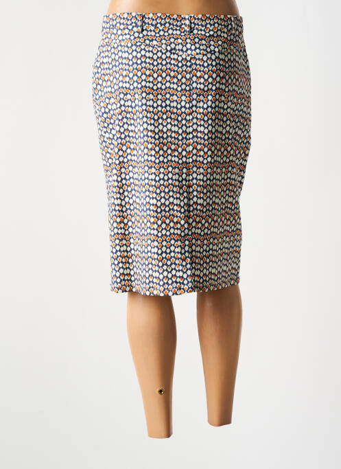 Jupe mi-longue taille haute bleu FRANCE RIVOIRE femme