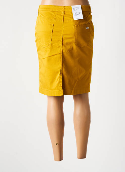 Jupe mi-longue stretch jaune EAST DRIVE femme