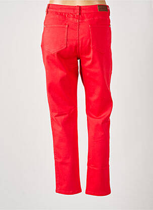 Pantalon slim tissage popeline taille normale rouge C'EST BEAU LA VIE femme