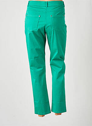 Pantalon 7/8 tissage popeline taille normale vert FRANCE RIVOIRE femme