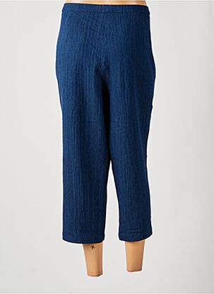 Pantacourt coupe droite taille normale bleu FRANCE RIVOIRE femme