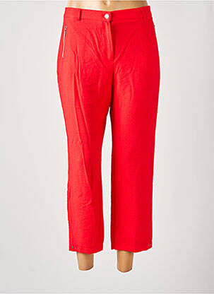 Pantacourt coupe droite taille normale rouge CHRISTINE LAURE femme