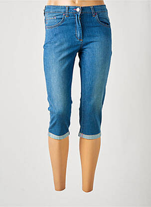 Corsaire délavé taille haute bleu EAST DRIVE femme