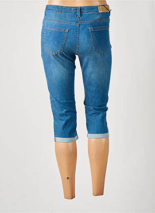 Corsaire délavé taille haute bleu EAST DRIVE femme