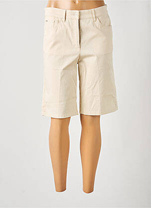 Bermuda tissage popeline taille normale beige ZERRES femme