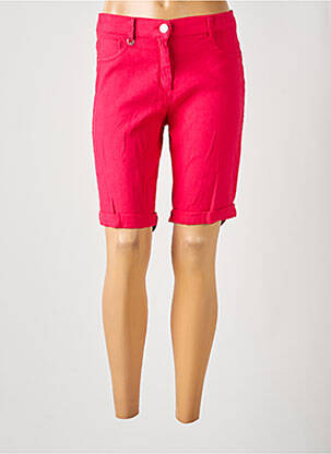Bermuda taille haute taille haute rose EAST DRIVE femme