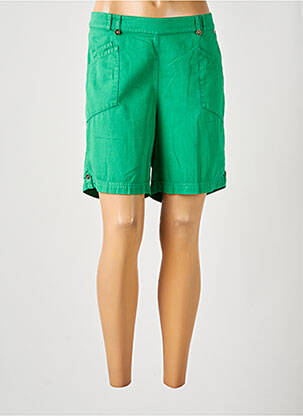 Short taille élastique taille haute vert AGATHE & LOUISE femme