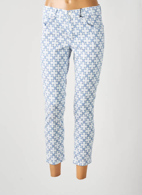 Pantalon 7/8 stretch taille normale bleu ANGELS femme