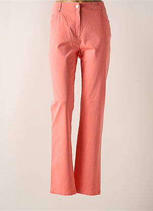 Pantalon droit stretch taille haute rose PAUSE CAFE femme