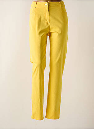 Pantalon slim taille haute taille haute jaune PAUSE CAFE femme