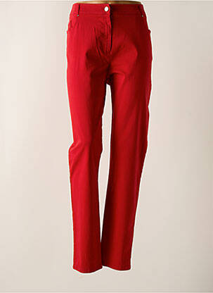 Pantalon slim taille haute taille haute rouge PAUSE CAFE femme