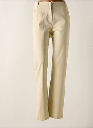 Pantalon slim taille haute taille haute beige PAUSE CAFE femme
